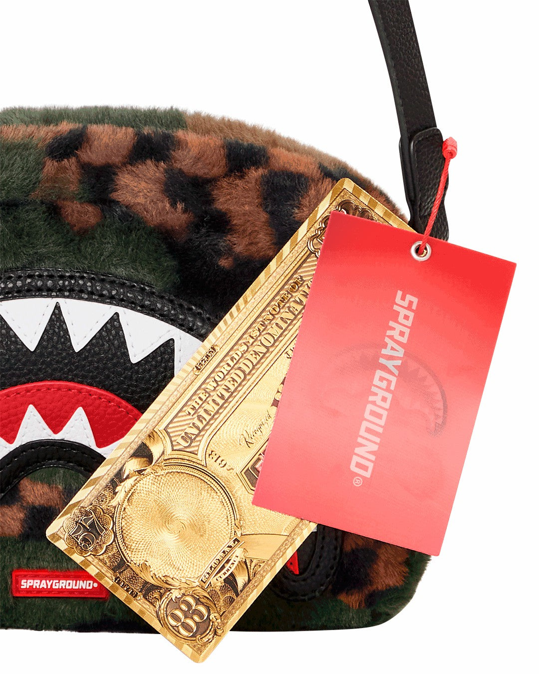 BIG SKY FUR SHARK MESSENGER BRICK BAG | Sprayground Online