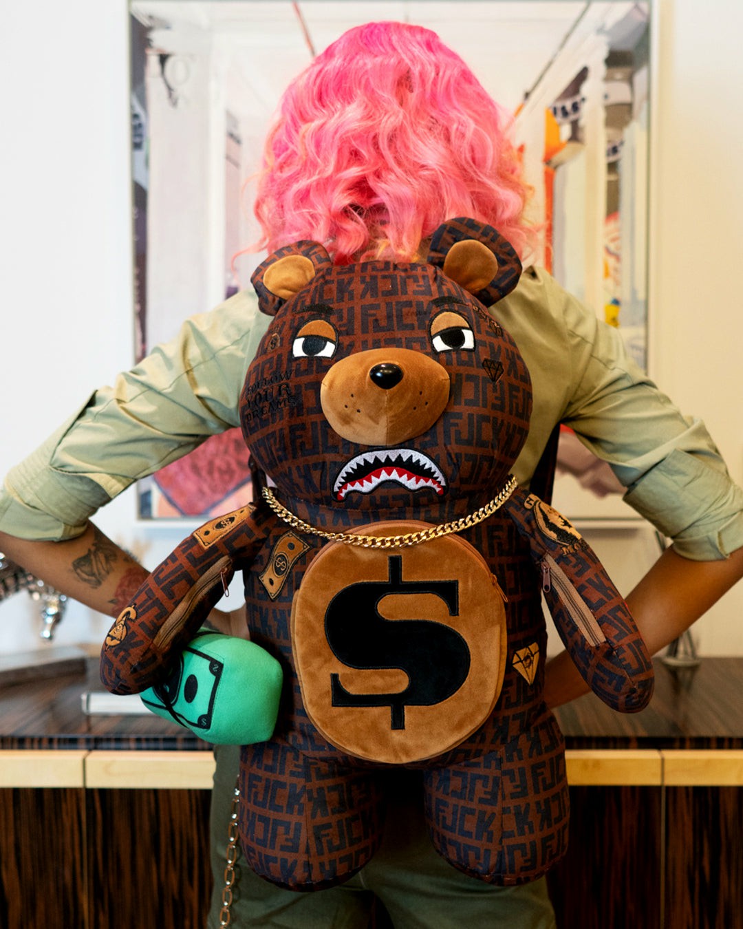 OFFENDED MONEYBEAR TEDDYBEAR BACKPACK | Sprayground sale