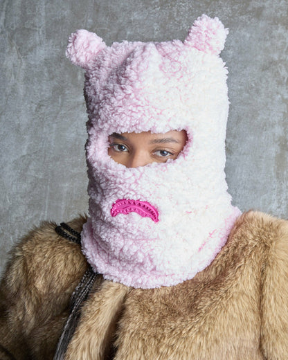 PINK FLEECE BEAR EARS SKI MASK | Sprayground sale