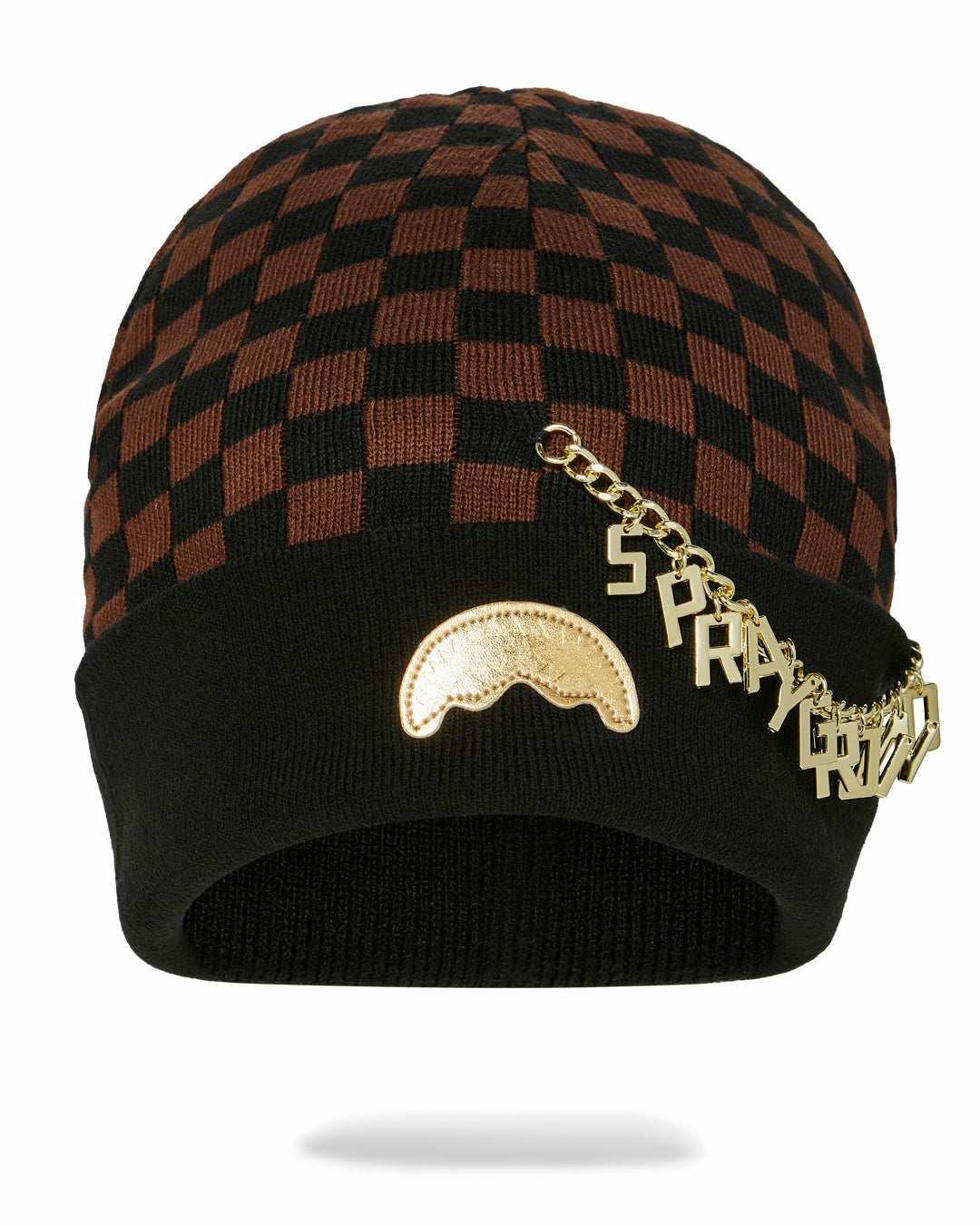 GOLD CHAIN CHECK BEANIE | Sprayground Discount