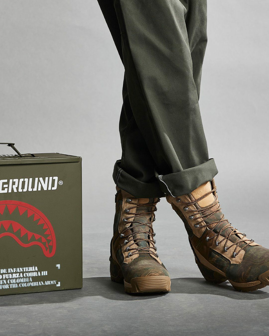 CAMO TERRAIN FUERZA COBRA PARATROOPER BOOTS - MADE IN COLOMBIA NUMBERE | Sprayground Discount