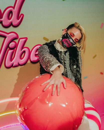 3AM PINK DRIP FACE MASK | Sprayground Online