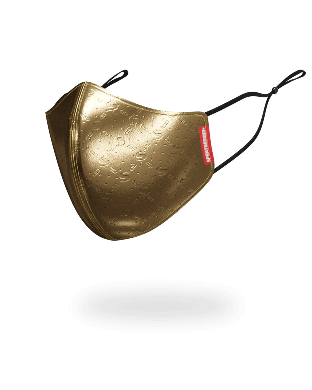 GOLD MONEY PATTERN VEGAN LEATHER FACE MASK | Sprayground Online
