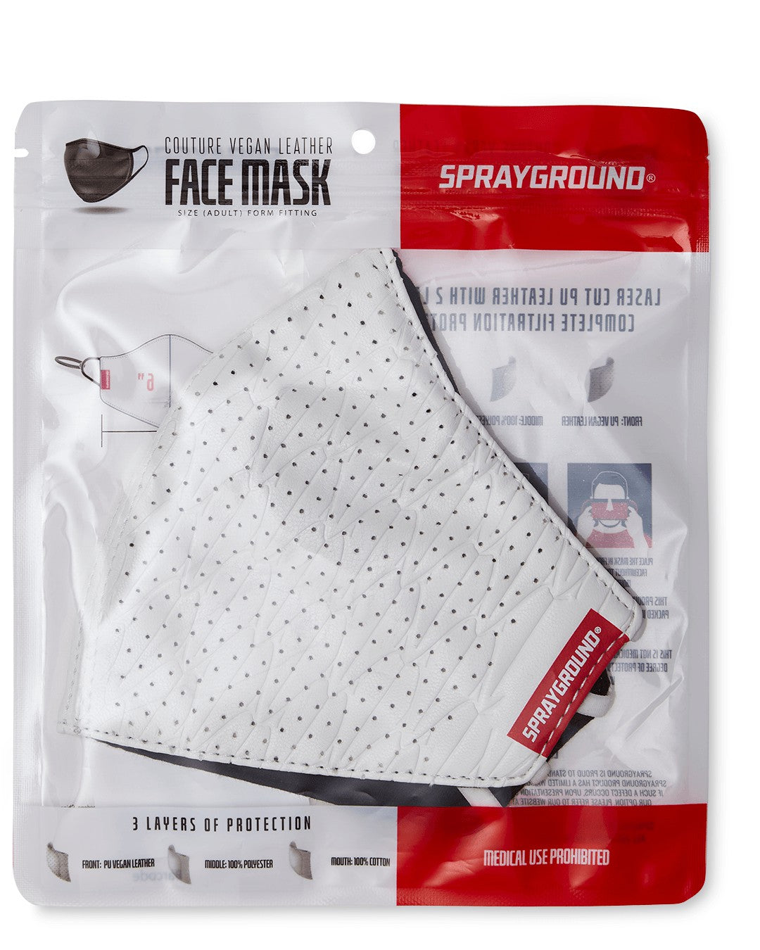 SHARKS OF THE WORLD VEGAN LEATHER FACE MASK | Sprayground Near Me