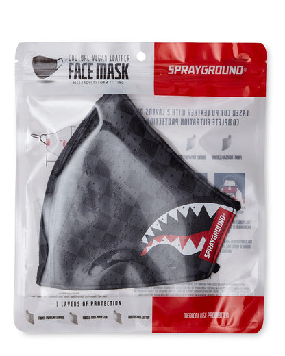 SHARKS IN PARIS (GRAY) VEGAN LEATHER FACE MASK | Sprayground US