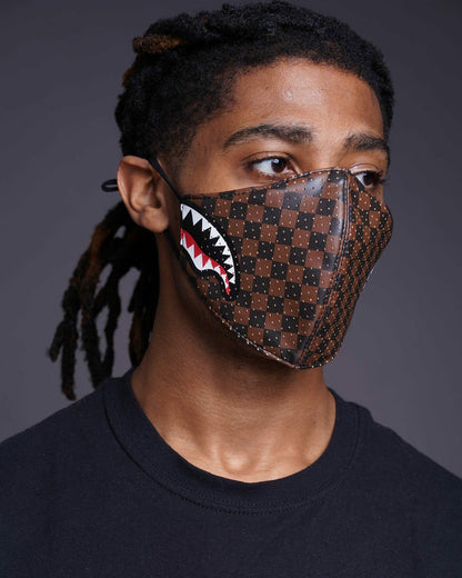 SHARKS IN PARIS VEGAN LEATHER FACE MASK | Sprayground Discount