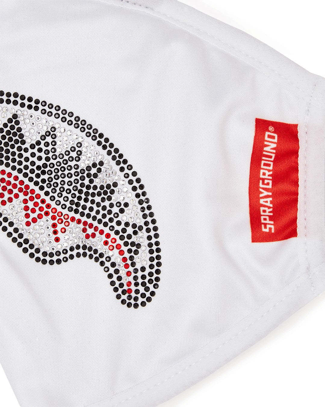 TRINITY DIAMOND SHARK (WHT) POLYESTER FACE MASK | Sprayground Online