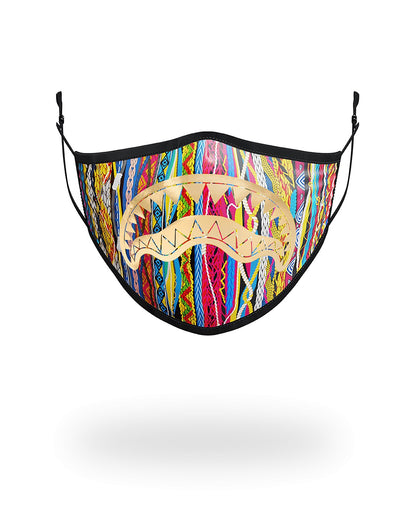 1994 GOLD METALLIC SHARK POLYESTER FACE MASK | Sprayground Near Me