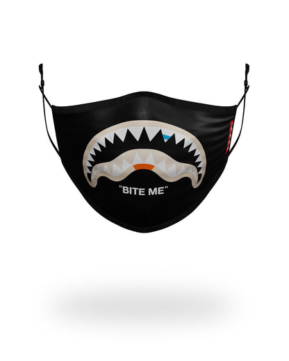 BITE ME SHARK (BLK) POLYESTER FACE MASK | Sprayground sale