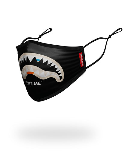 BITE ME SHARK (BLK) POLYESTER FACE MASK | Sprayground sale