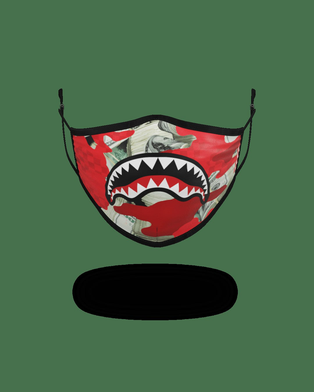 ADULT MONEY CAMO (RED) FORM-FITTING FACE MASK | Sprayground US