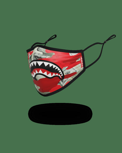 ADULT MONEY CAMO (RED) FORM-FITTING FACE MASK | Sprayground US