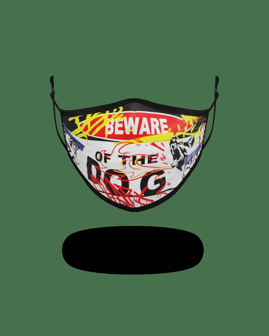 ADULT BEWARE OF THE DOG FORM-FITTING FACE MASK | Sprayground Discount