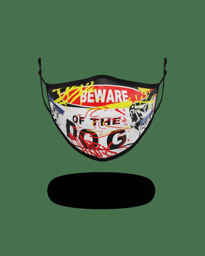 ADULT BEWARE OF THE DOG FORM-FITTING FACE MASK | Sprayground Discount