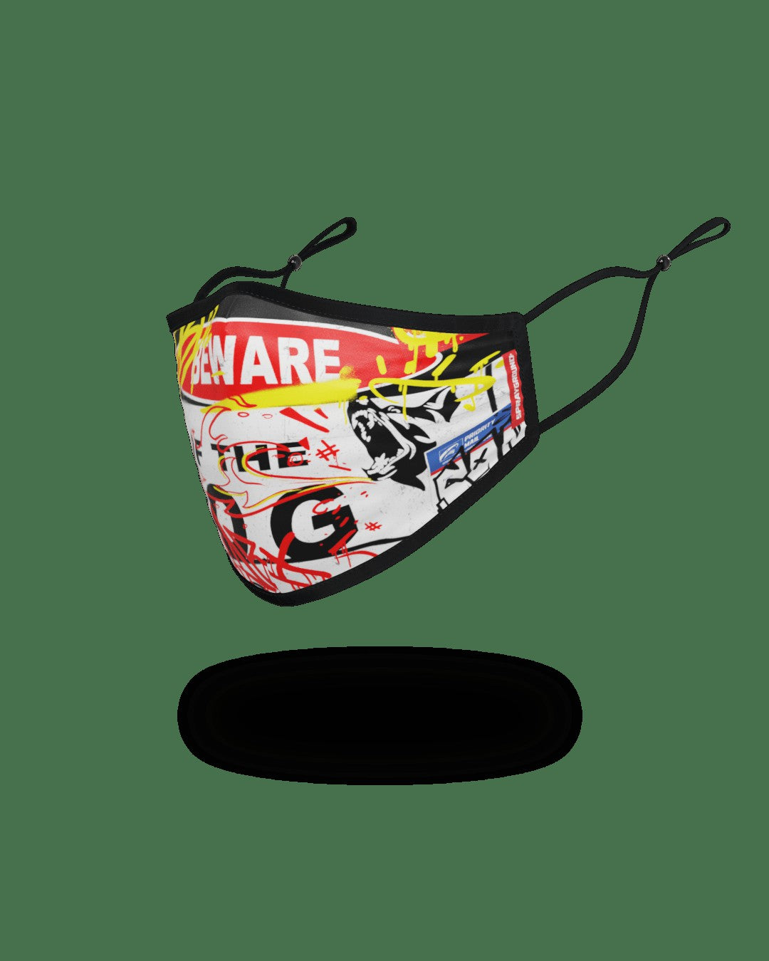 ADULT BEWARE OF THE DOG FORM-FITTING FACE MASK | Sprayground Discount