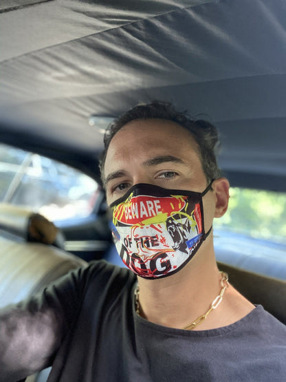 ADULT BEWARE OF THE DOG FORM-FITTING FACE MASK | Sprayground Discount