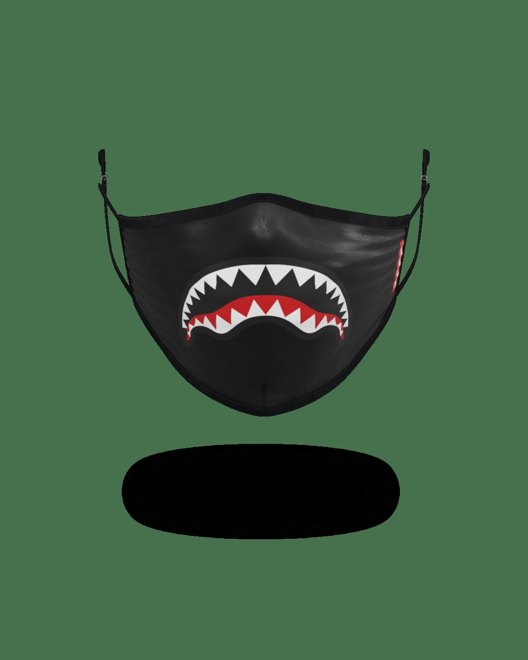 ADULT SHARK LOGO (BLACK) FORM-FITTING FACE MASK | Sprayground US