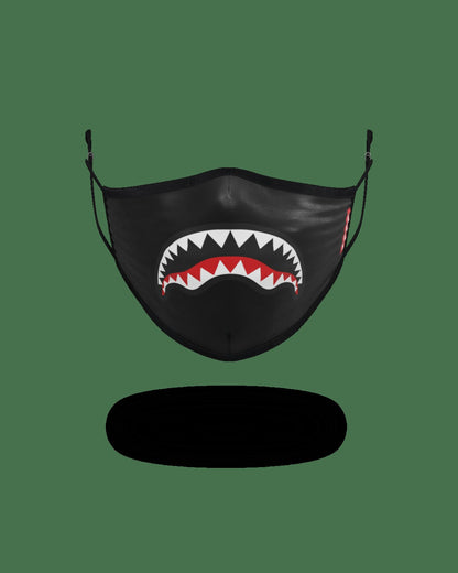 ADULT SHARK LOGO (BLACK) FORM-FITTING FACE MASK | Sprayground US