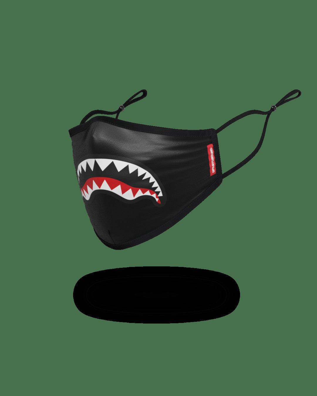 ADULT SHARK LOGO (BLACK) FORM-FITTING FACE MASK | Sprayground US