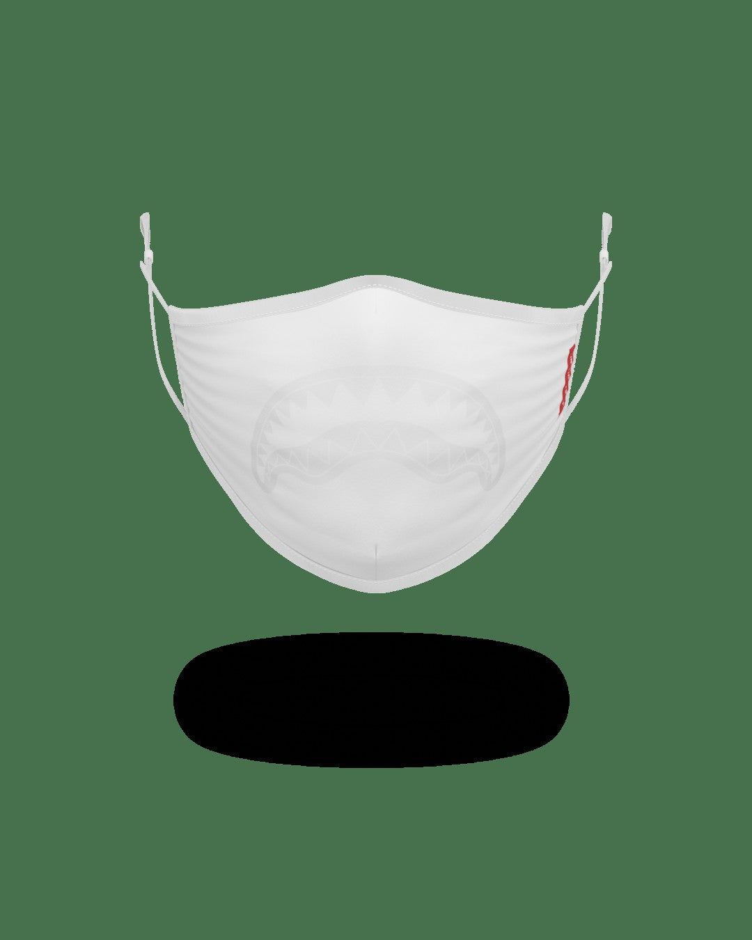 ADULT WHITE ON WHITE SHARK FORM-FITTING FACE MASK | Sprayground for sale