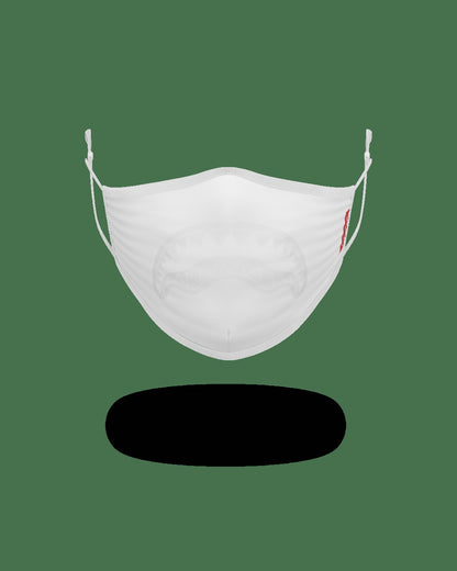 ADULT WHITE ON WHITE SHARK FORM-FITTING FACE MASK | Sprayground for sale
