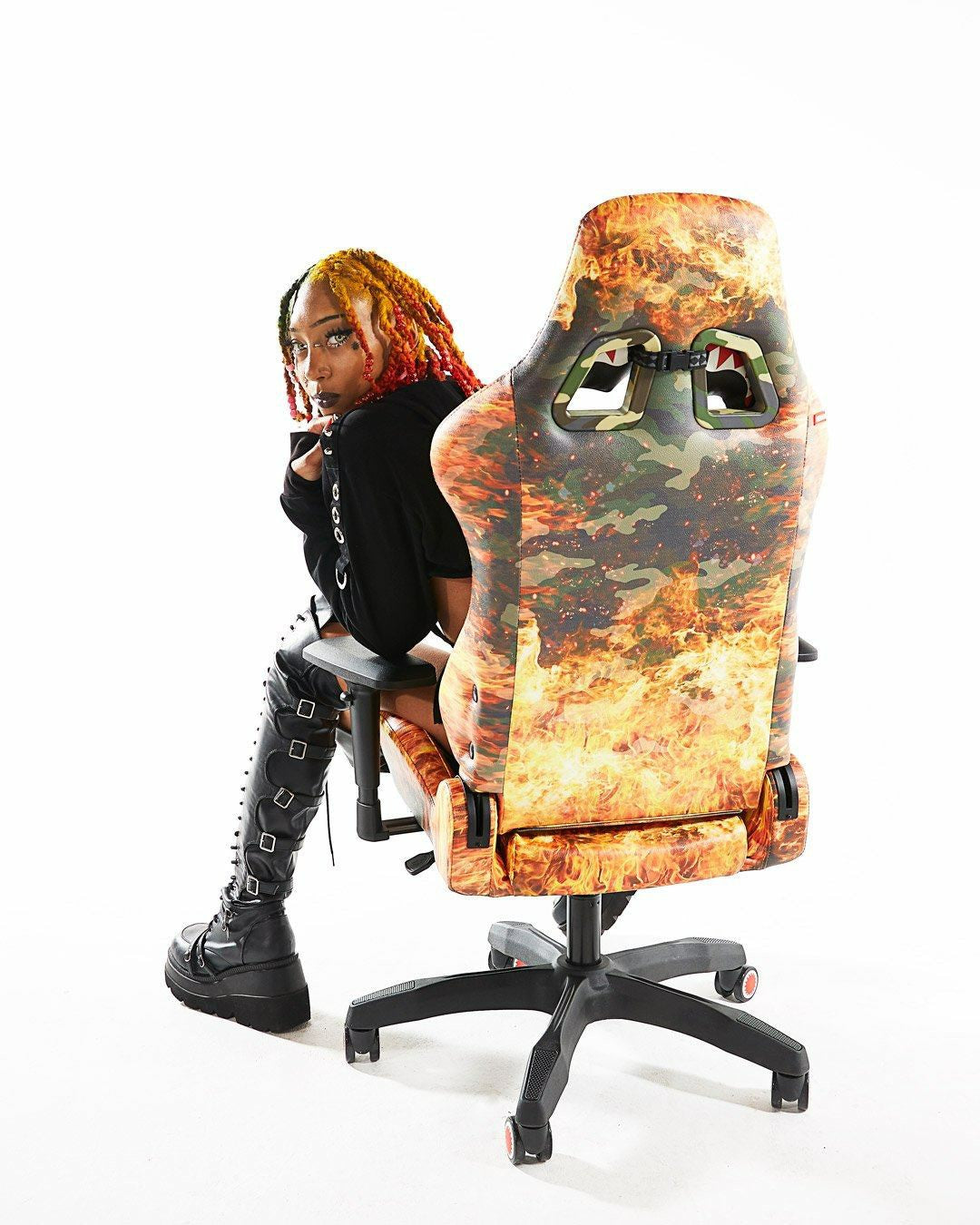 FIRE CAMO GAMING CHAIR - SUPER RARE | Sprayground US