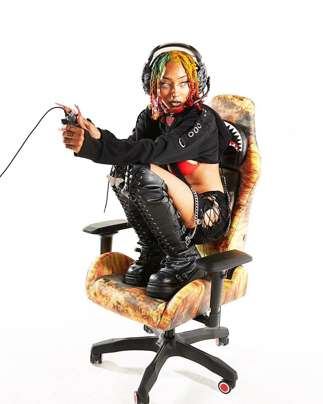 FIRE CAMO GAMING CHAIR - SUPER RARE | Sprayground US