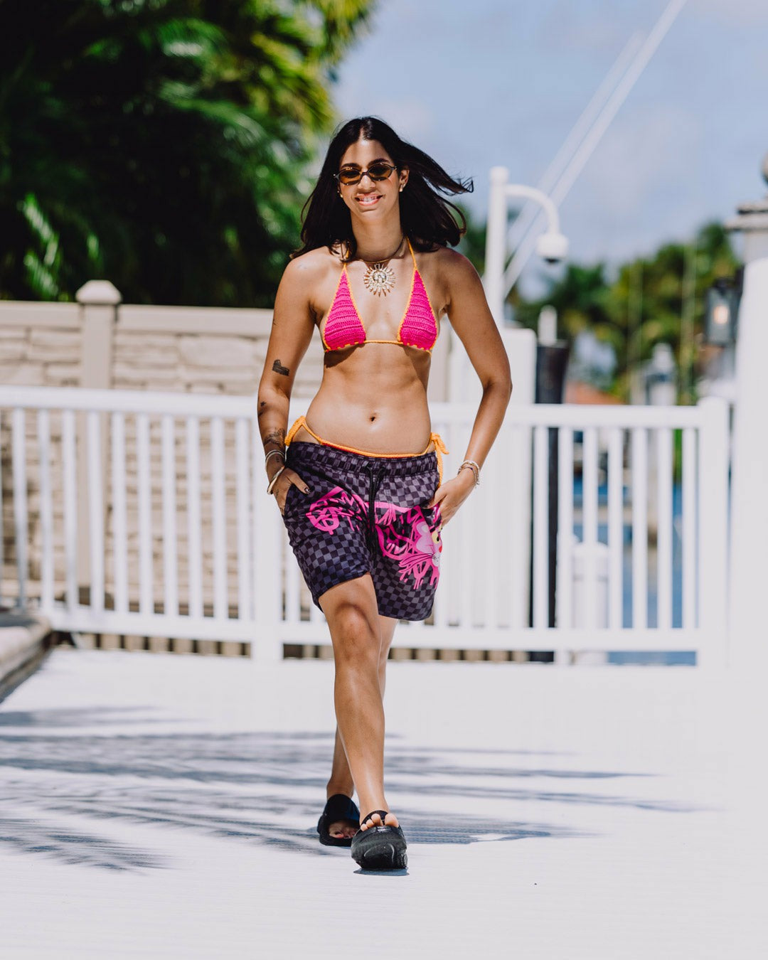 PINK PANTHER DIAMOND SHARK SWIM SHORTS | Sprayground for sale