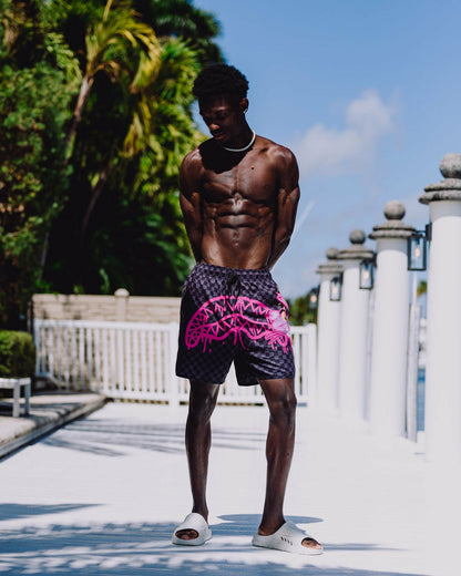 PINK PANTHER DIAMOND SHARK SWIM SHORTS | Sprayground for sale