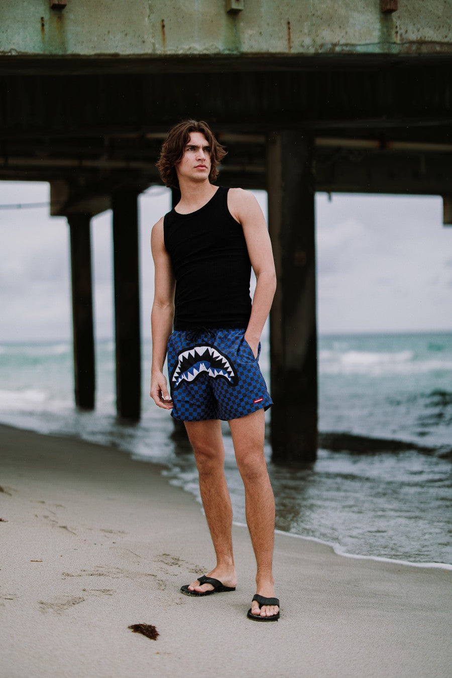 MIDNIGHT MAGIC SHARKS IN PARIS SWIM SHORTS | Sprayground for sale