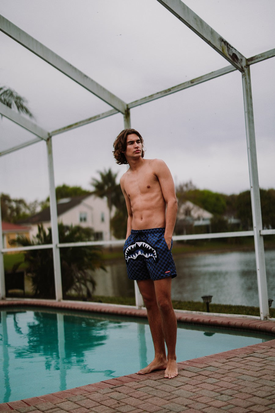 MIDNIGHT MAGIC SHARKS IN PARIS SWIM SHORTS | Sprayground for sale