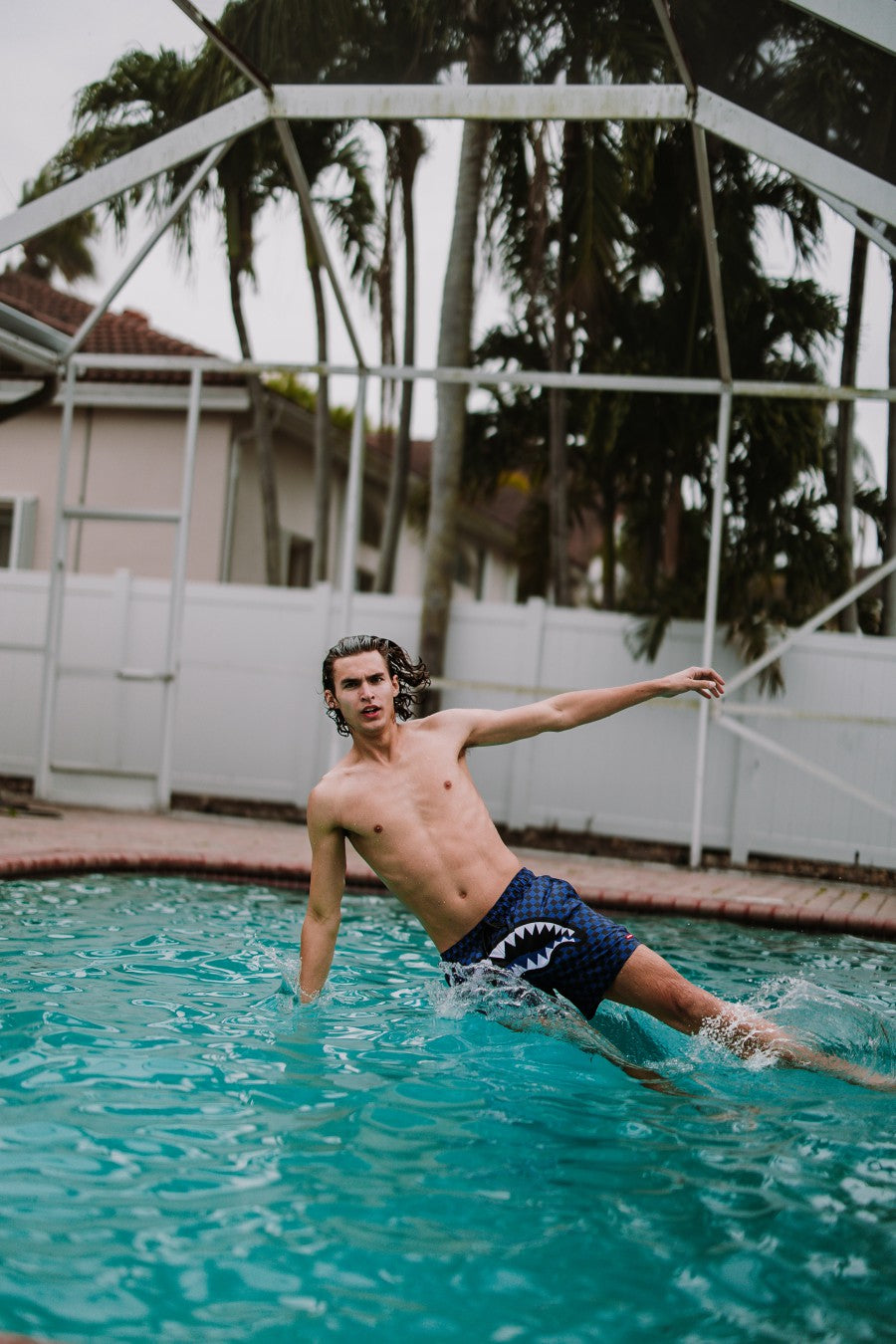 MIDNIGHT MAGIC SHARKS IN PARIS SWIM SHORTS | Sprayground for sale