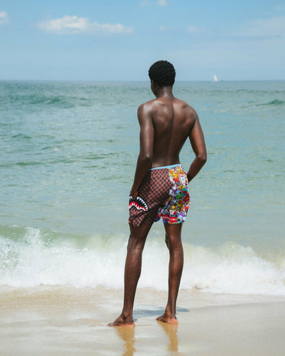 STICKER CREW SWIM SHORTS | Sprayground sale