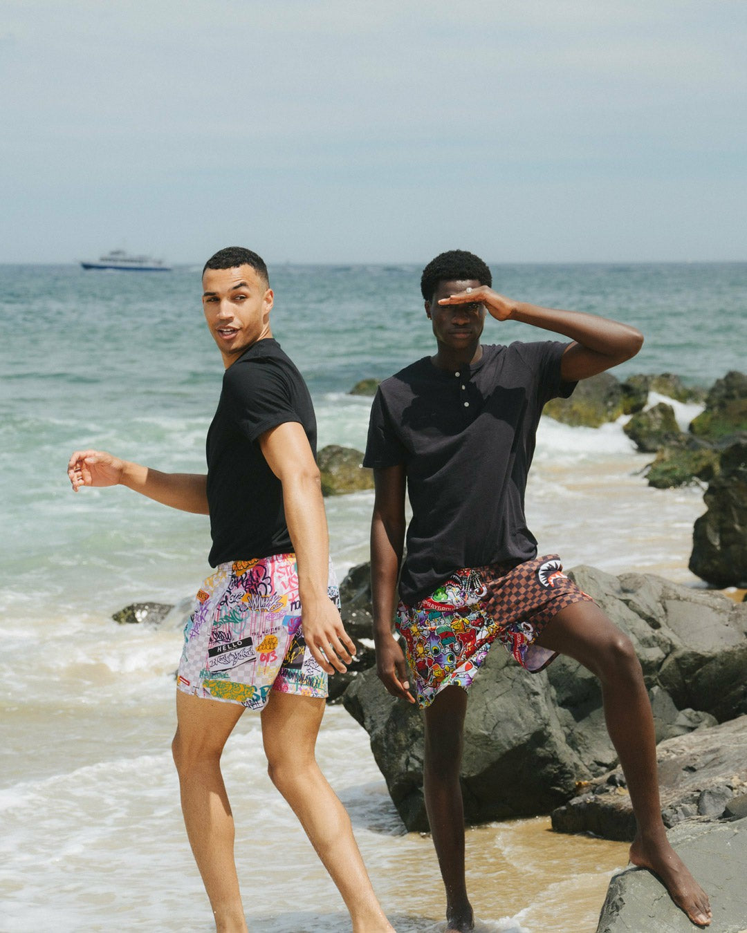 STICKER CREW SWIM SHORTS | Sprayground sale