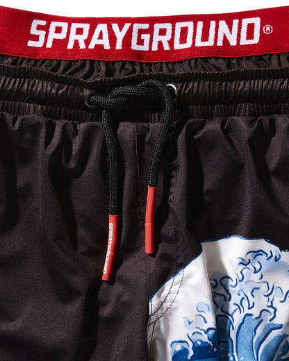 KIDS JAPAN WAVE SWIM TRUNKS (BLACK) | Sprayground for sale
