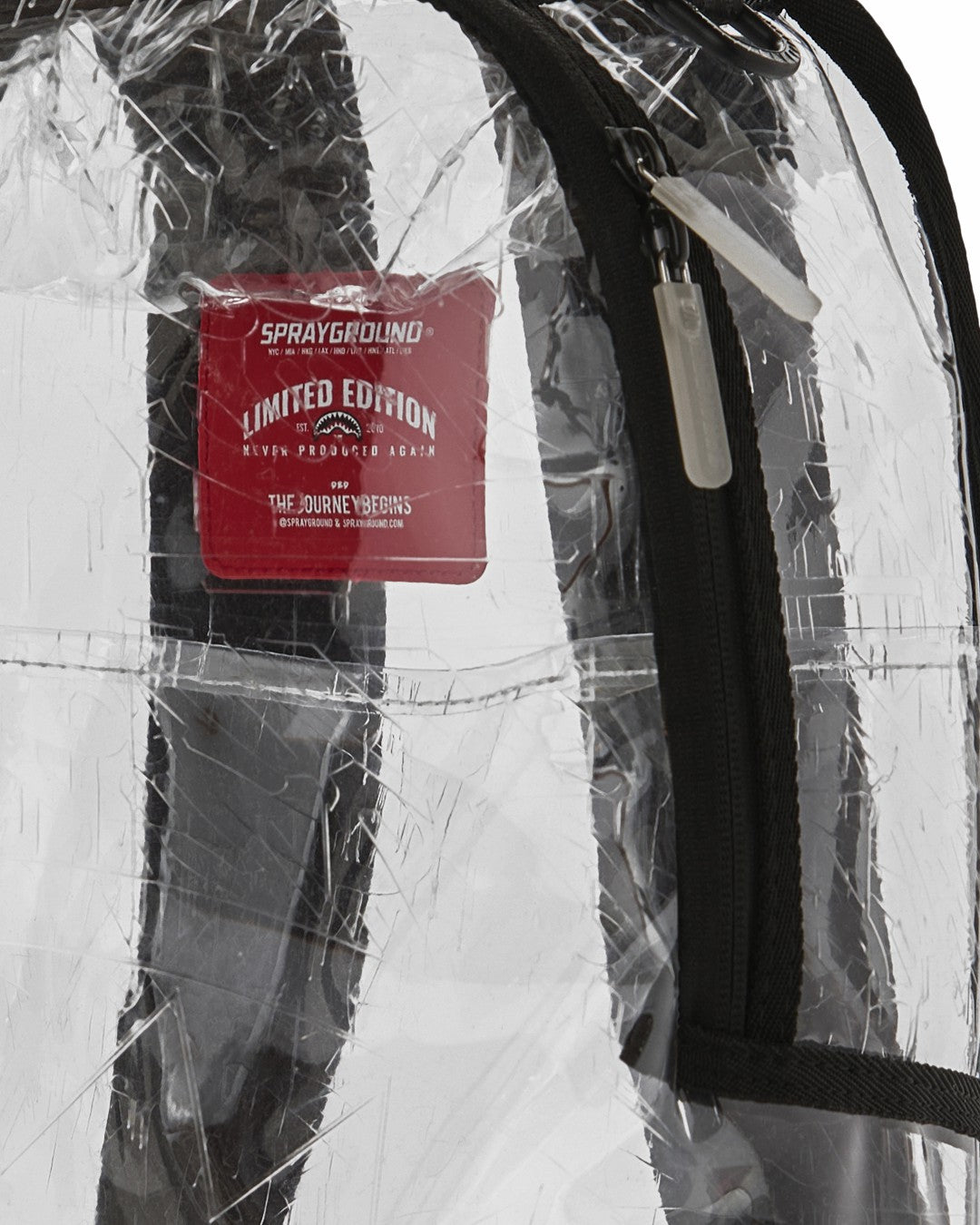 FULLY CLEAR EMBOSSED BOSS BACKPACK | Sprayground sale