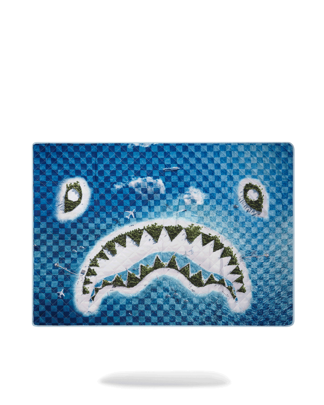 SHARK ISLAND PACKABLE BEACH MAT BLANKET WATER RESISTANT CONVERTIBLE TO | Sprayground for sale