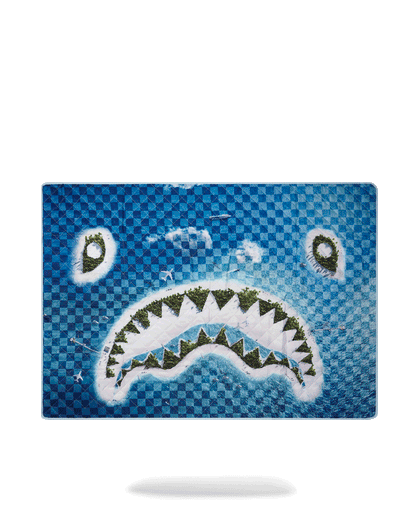 SHARK ISLAND PACKABLE BEACH MAT BLANKET WATER RESISTANT CONVERTIBLE TO | Sprayground for sale