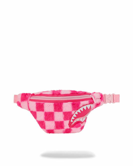 FURZILLA SHARK (PINK CHECK) SAVVY CROSSBODY | Sprayground Online