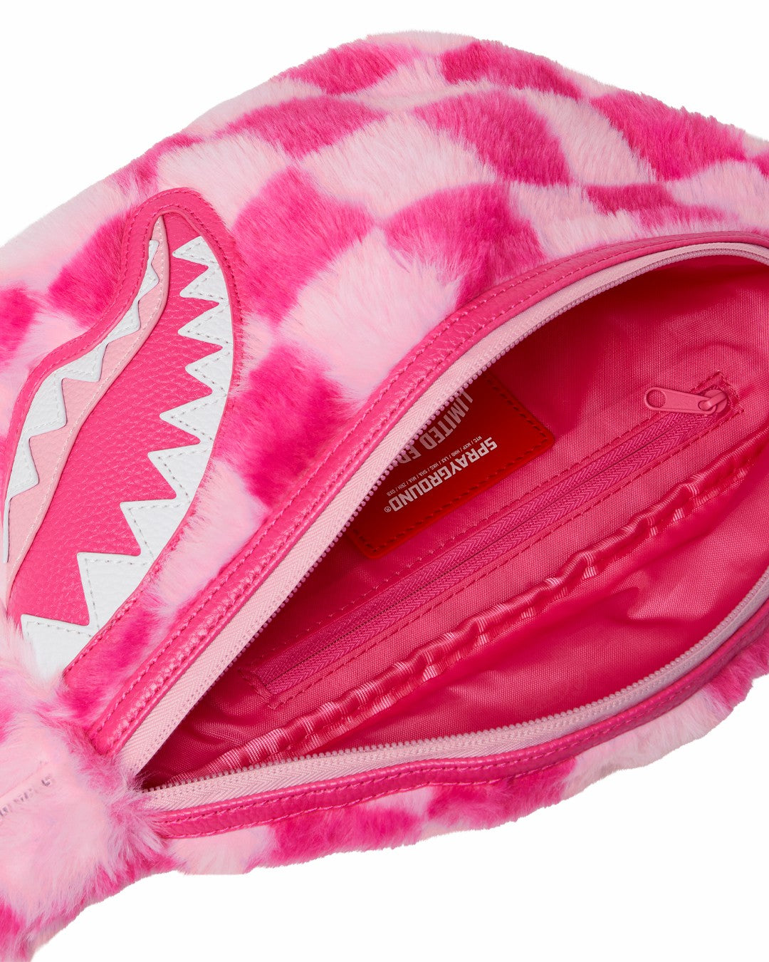 FURZILLA SHARK (PINK CHECK) SAVVY CROSSBODY | Sprayground Online
