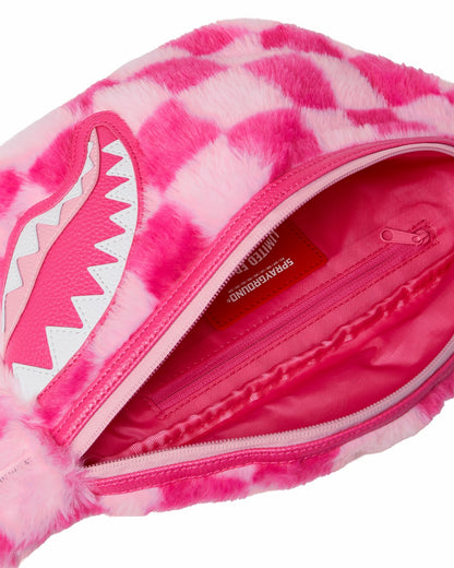 FURZILLA SHARK (PINK CHECK) SAVVY CROSSBODY | Sprayground Online