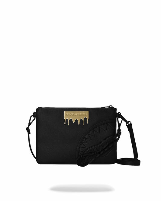GOLD BRICK DRIP CROSSOVER CLUTCH | Sprayground Discount