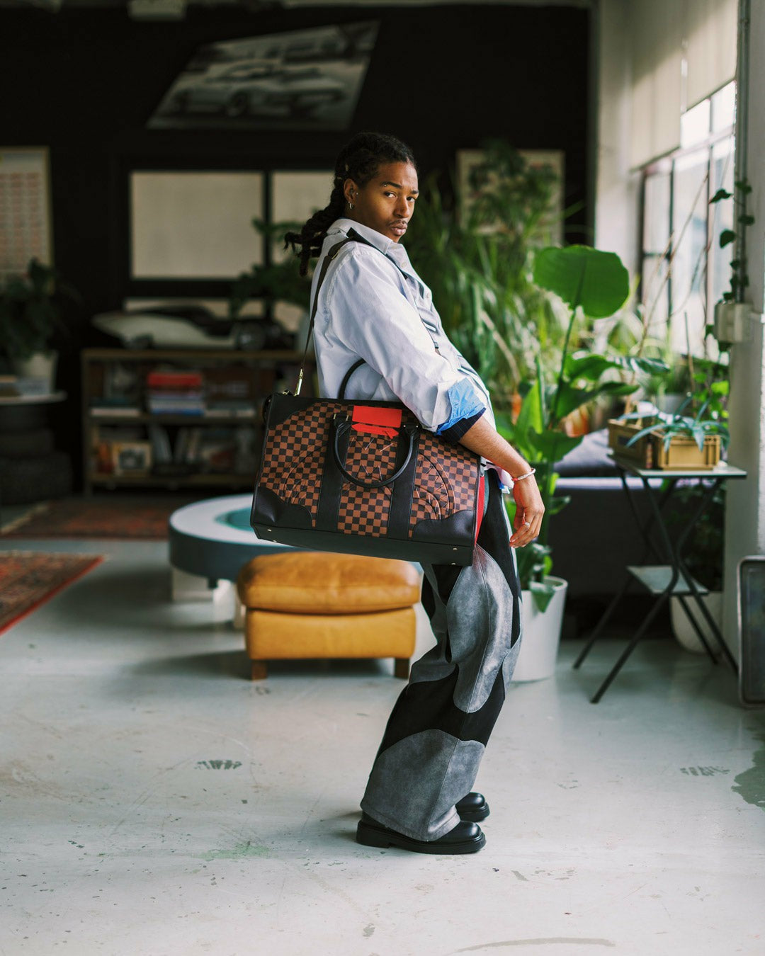 KATANA CHECK BOSS PYRAMID DUFFLE | Sprayground sale