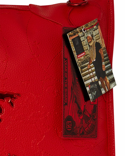JAMES FIRST CLASS RUBY RED PYRAMID LARGE DUFFLE | Sprayground Online