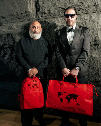 JAMES FIRST CLASS RUBY RED PYRAMID LARGE DUFFLE | Sprayground Online