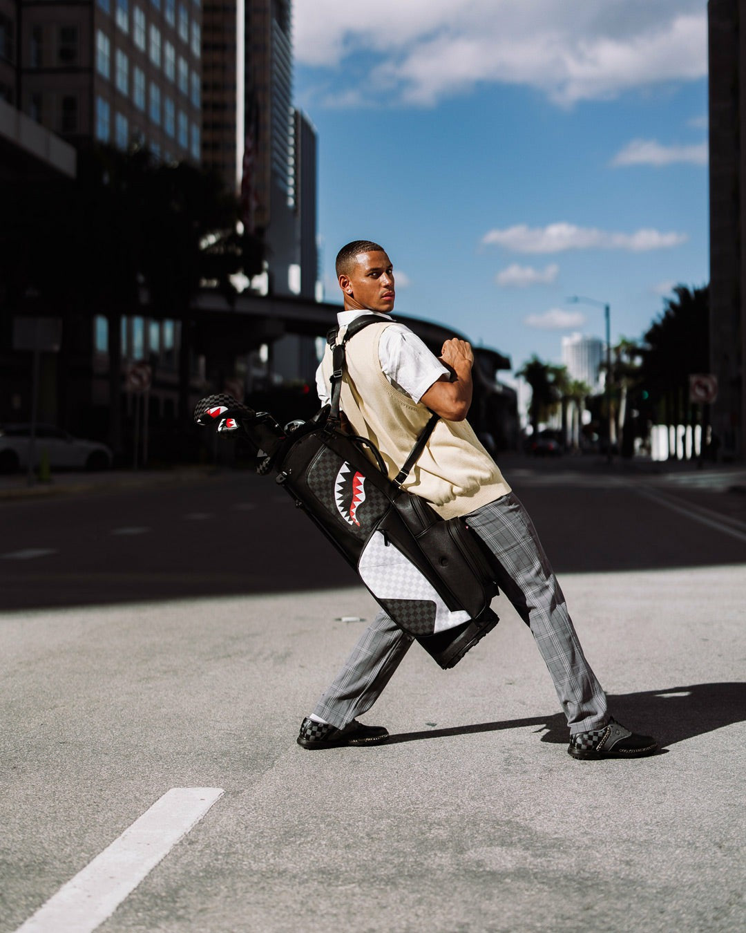 TRIPLE DECKER HEIR TO THE THRONE PRO GOLF BAG | Sprayground Clearance