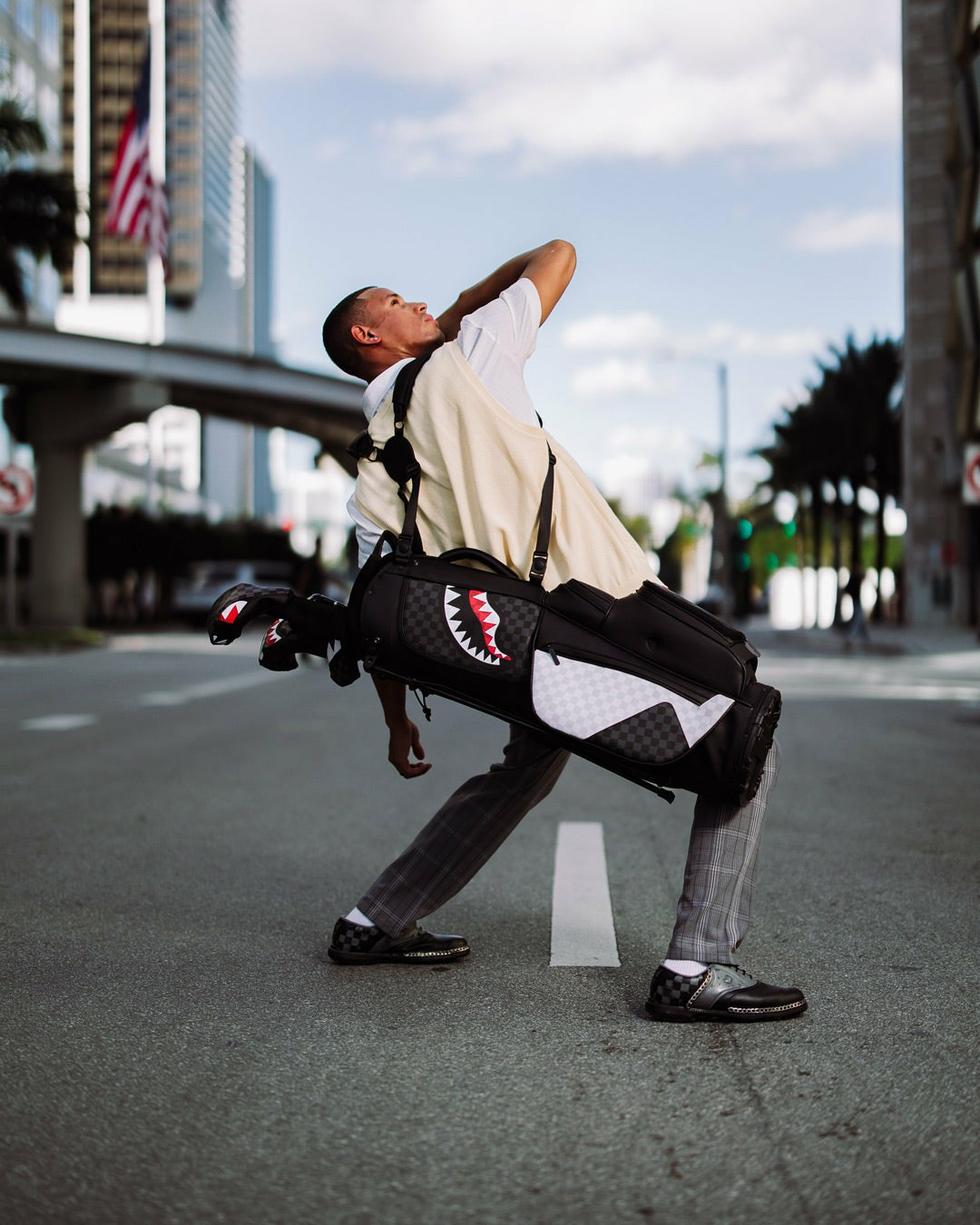 TRIPLE DECKER HEIR TO THE THRONE PRO GOLF BAG | Sprayground Clearance