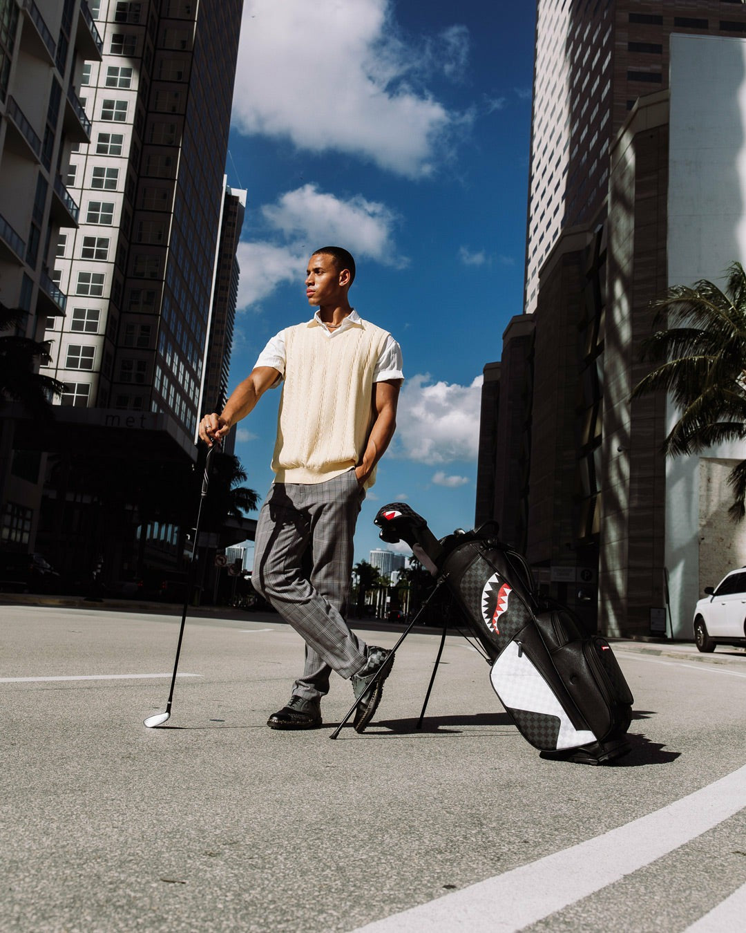 TRIPLE DECKER HEIR TO THE THRONE PRO GOLF BAG | Sprayground Clearance