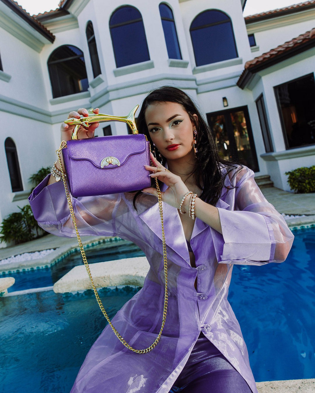 SHARKS OF THE GOLD OCEAN CLUTCH | Sprayground Online