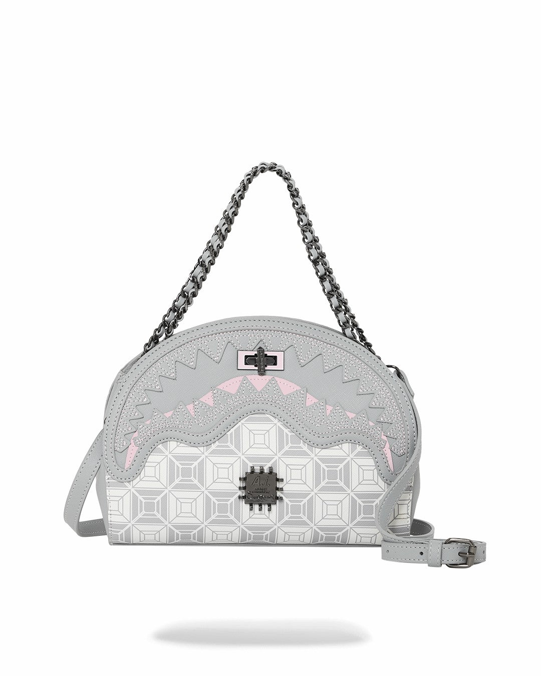 A.I.8 AFRICAN INTELLIGENCE BOOKED & BUSY SHARK HANDBAG | Sprayground for sale